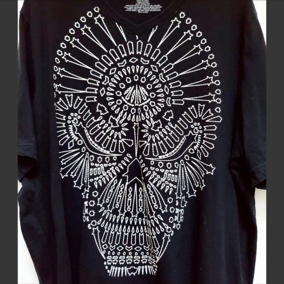 Skull Graphic Tee Textured Size XXL - Picture 5 of 10